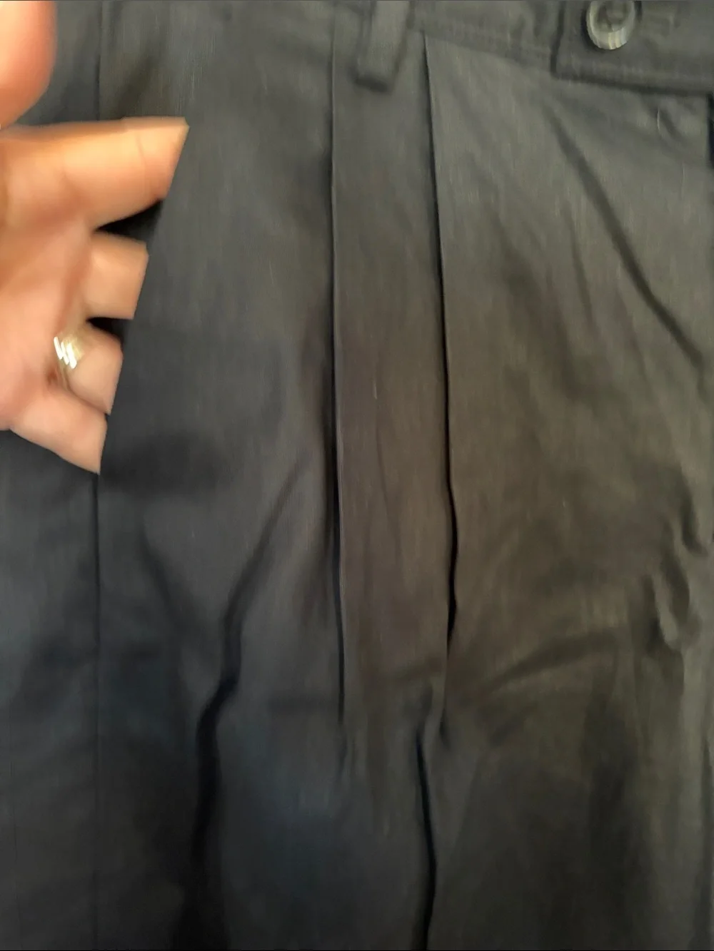 Banana Republic Black Wide-Leg Chinos